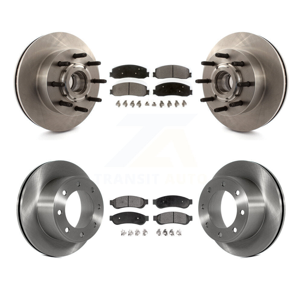 [Avant + Arrière] Kit de Disque et plaquette (semi-métallique) de frein pour Ford F-250 Super Duty F-350 avec Single Wheels RWD K8F-102984