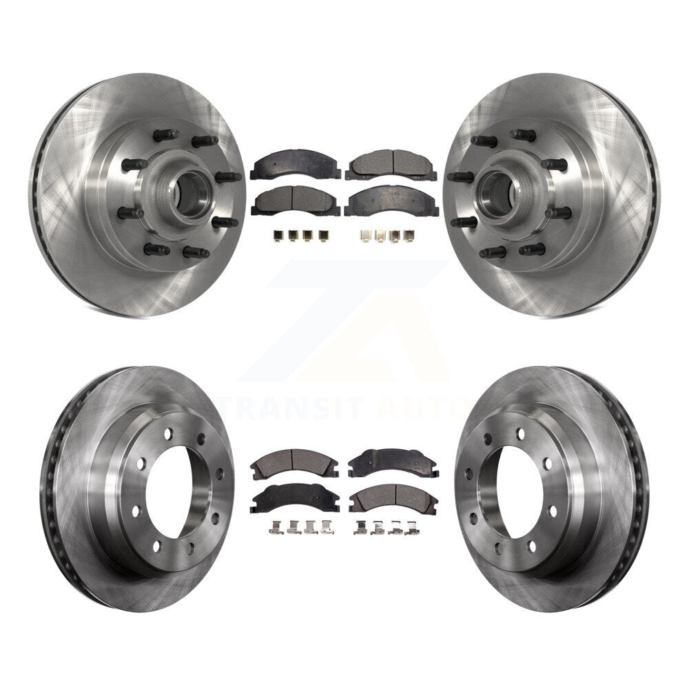 [Avant + Arrière] Kit de Disque et plaquette (semi-métallique) de frein pour Ford E-350 Super Duty E-250 E-150 Econoline K8F-102986