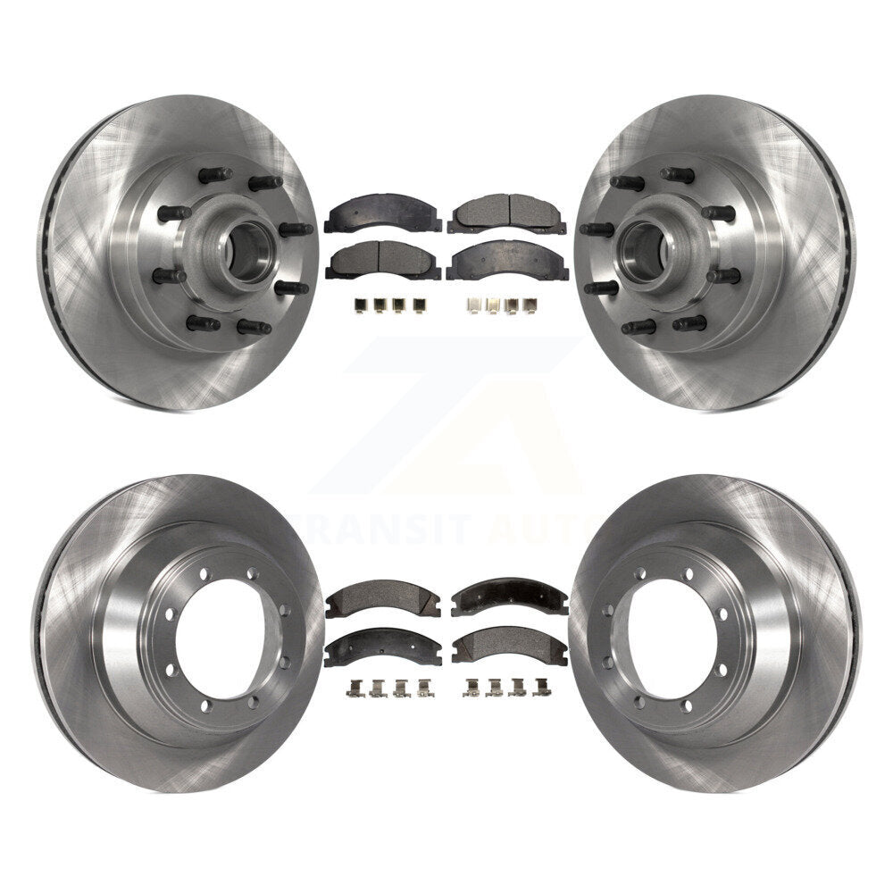 [Avant + Arrière] Kit de Disque et plaquette (semi-métallique) de frein pour Ford E-450 Super Duty avec Single Wheels K8F-102988