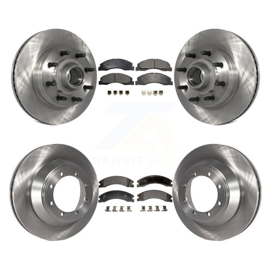 [Avant + Arrière] Kit de Disque et plaquette (semi-métallique) de frein pour Ford E-450 Super Duty avec Single Wheels K8F-102988
