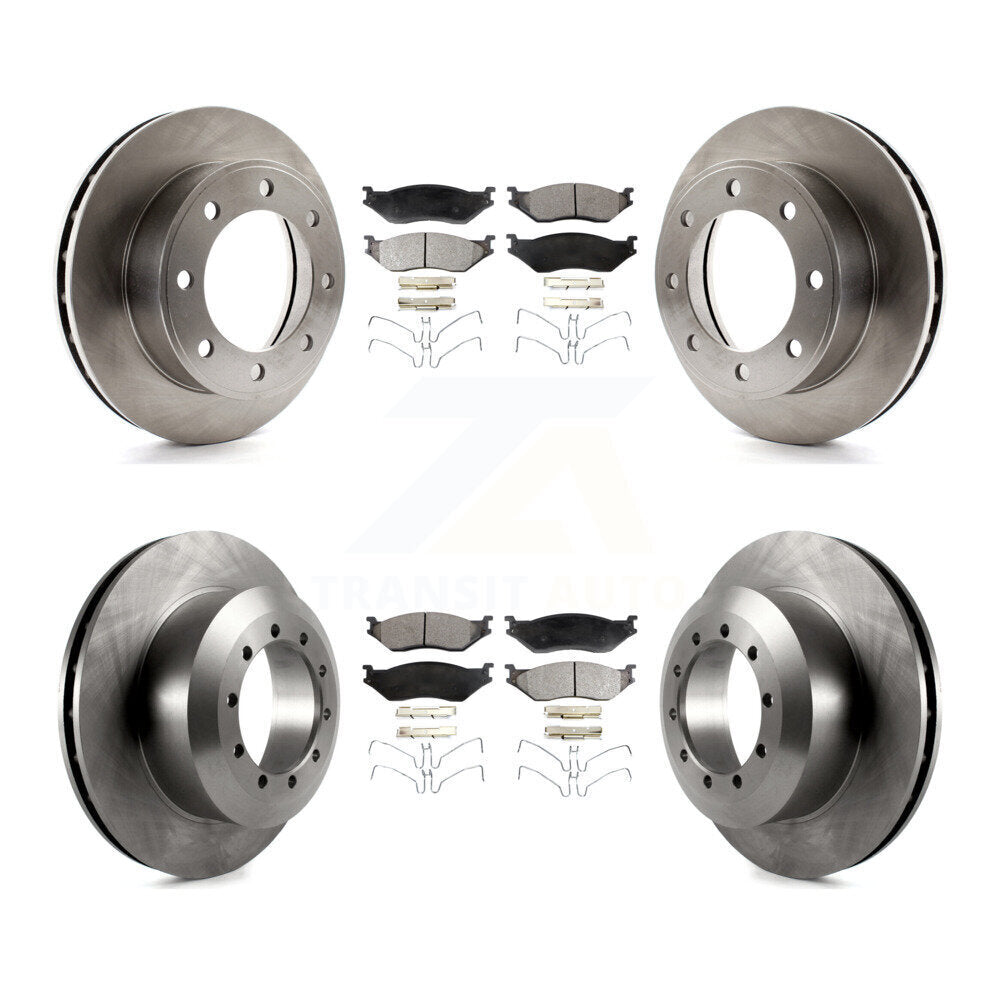 [Avant + Arrière] Kit de Disque et plaquette (semi-métallique) de frein pour 1999 Ford F-450 Super Duty F-550 avec 13.03" Diameter Rotor To 03/22/99 K8F-103020