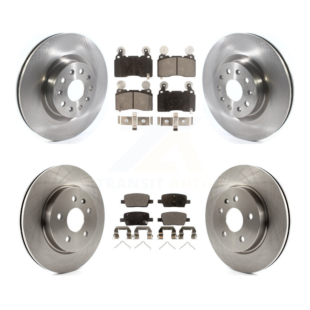 [Avant + Arrière] Kit de Disque et plaquette (semi-métallique) de frein pour 2016-2018 Cadillac CT6 avec 345mm Diameter Rotor K8F-103036