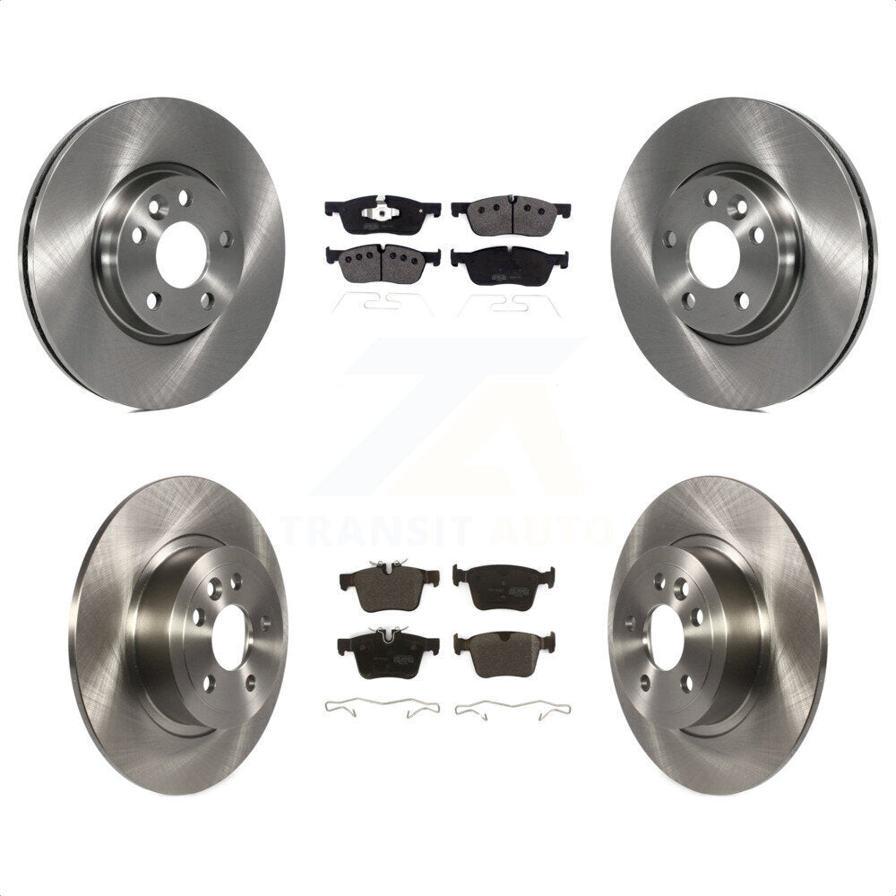 [Avant + Arrière] Kit de Disque et plaquette (semi-métallique) de frein pour 2016-2017 Land Rover Range Evoque avec 300mm Diameter Rotor K8F-103062 par Transit Auto