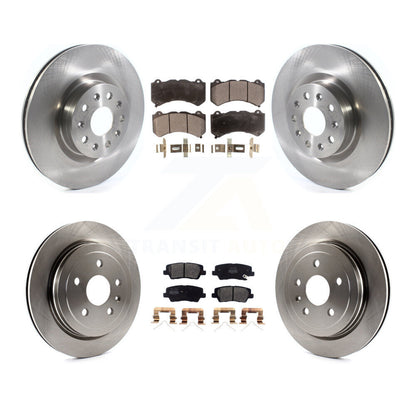 [Avant + Arrière] Kit de Disque et plaquette (semi-métallique) de frein pour 2016 Cadillac CTS Vsport Premium avec RWD sans Performance Lining K8F-103078