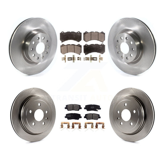 [Avant + Arrière] Kit de Disque et plaquette (semi-métallique) de frein pour 2016 Cadillac CTS Vsport Premium avec RWD sans Performance Lining K8F-103078
