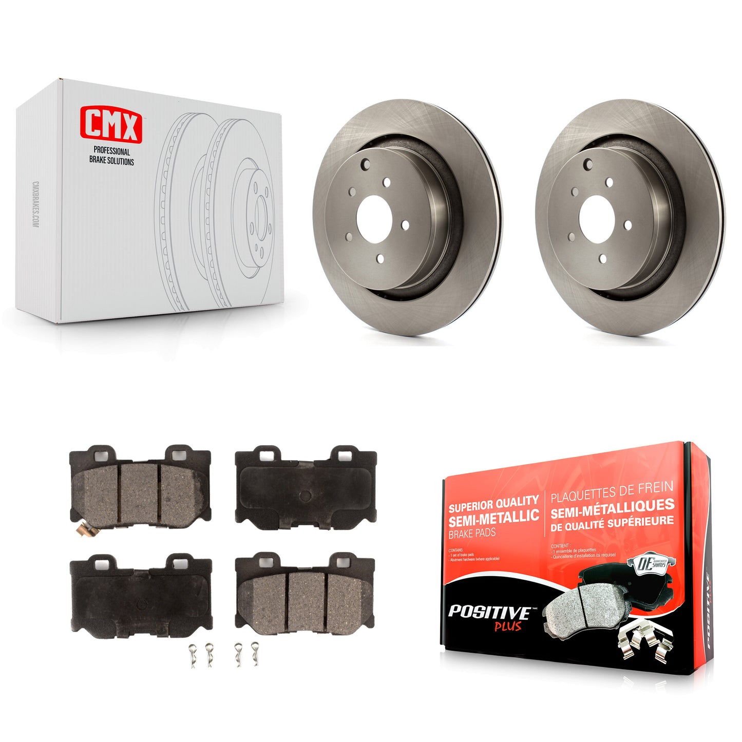 [Arrière] Kit de Disque et plaquette (semi-métallique) de frein pour INFINITI Q50 M37 Q60 Q70 Q70L QX70 M56 FX50 K8F-103101
