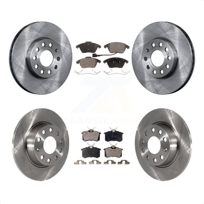[Avant + Arrière] Kit de Disque et plaquette (semi-métallique) de frein pour 2014 Volkswagen Beetle Base Sportline Highline Comfortline TDI avec 272mm Diameter Rotor K8F-103108 par Transit Auto