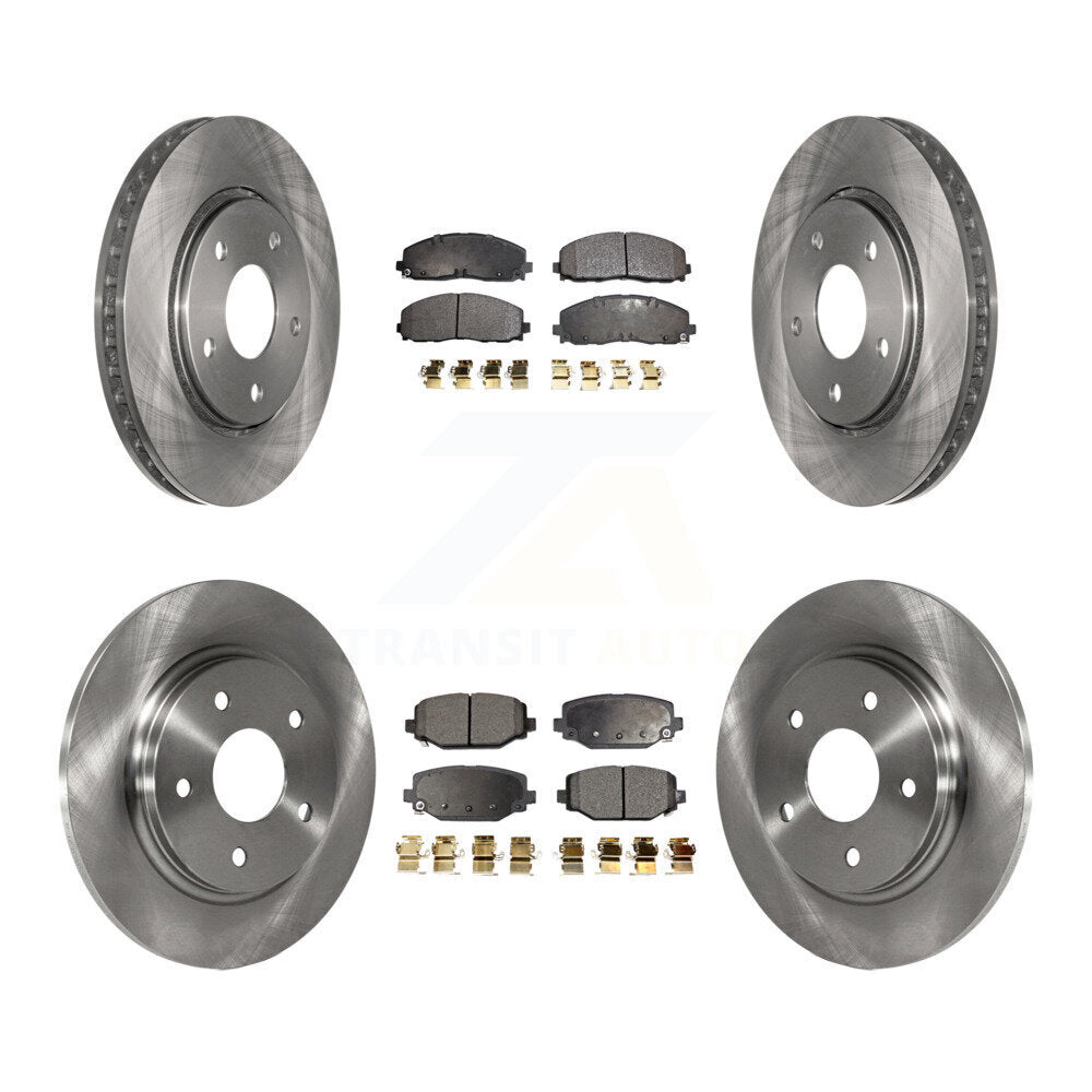 [Avant + Arrière] Kit de Disque et plaquette (semi-métallique) de frein pour 2017-2018 Dodge Grand Caravan avec Single Piston Caliper K8F-103110