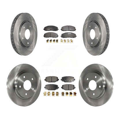 [Avant + Arrière] Kit de Disque et plaquette (semi-métallique) de frein pour 2017-2018 Dodge Grand Caravan avec Single Piston Caliper K8F-103110