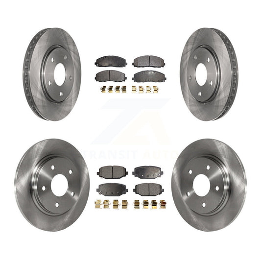 [Avant + Arrière] Kit de Disque et plaquette (semi-métallique) de frein pour 2017-2018 Dodge Grand Caravan avec Single Piston Caliper K8F-103110