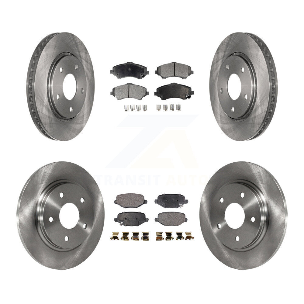 [Avant + Arrière] Kit de Disque et plaquette (semi-métallique) de frein pour Dodge Grand Caravan Chrysler Town & Country Journey Ram C/V Volkswagen Routan K8F-103112