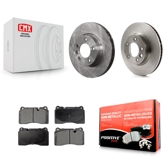 [Avant] Kit de Disque et plaquette (semi-métallique) de frein pour 2006-2015 Volkswagen Touareg avec 330mm Diameter Rotor K8F-103120