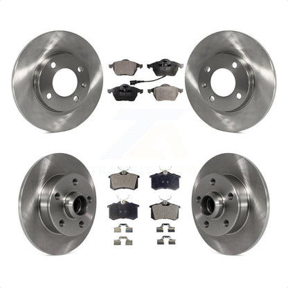 [Avant + Arrière] Kit de Disque et plaquette (semi-métallique) de frein pour 1996-1997 Volkswagen Jetta 2.8L avec 239mm Diameter Rotor K8F-103125 par Transit Auto