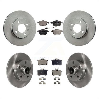 [Avant + Arrière] Kit de Disque et plaquette (semi-métallique) de frein pour 1996-1997 Volkswagen Jetta 2.8L avec 256mm Diameter Rotor K8F-103126 par Transit Auto