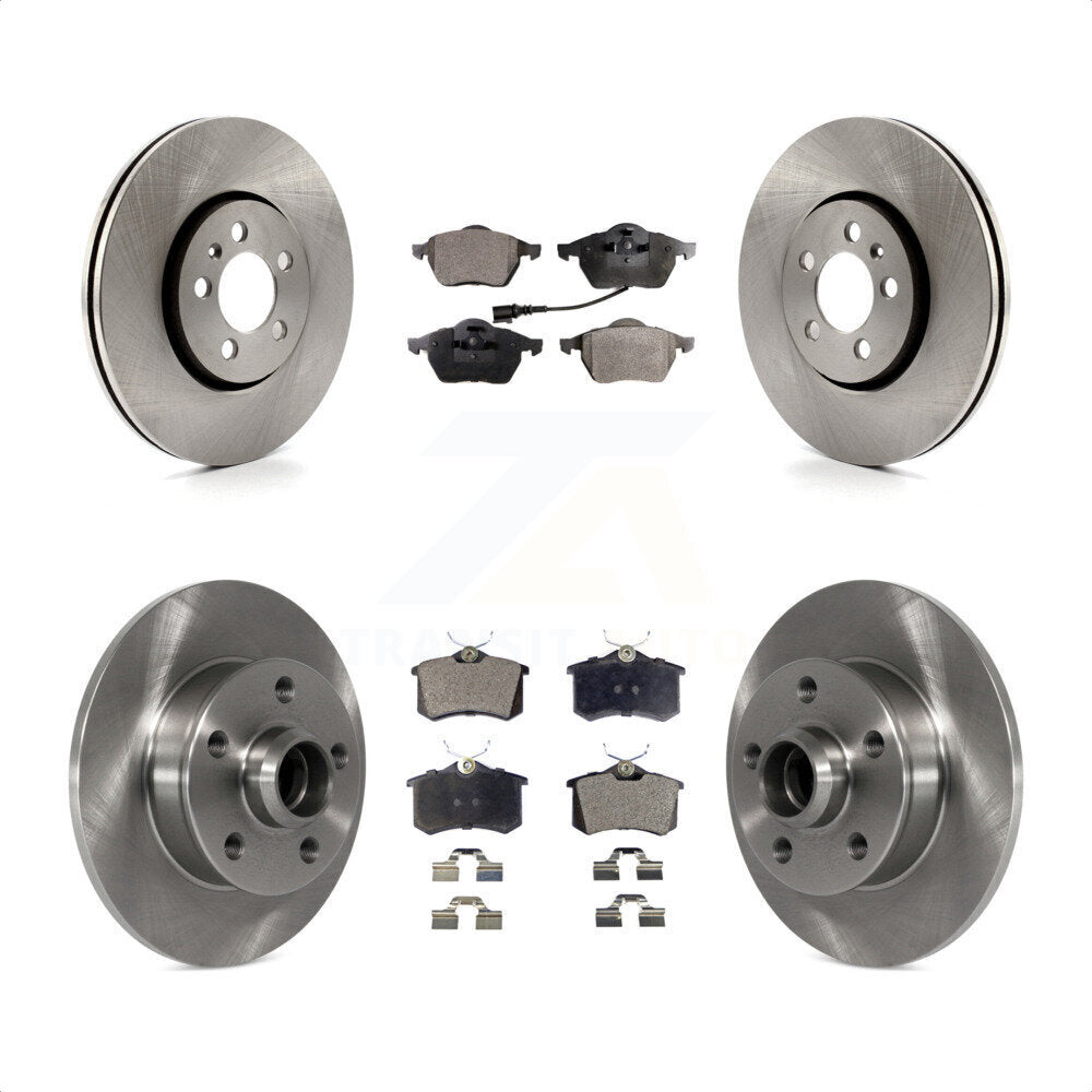 [Avant + Arrière] Kit de Disque et plaquette (semi-métallique) de frein pour 1999 Volkswagen Golf 2.8L avec 5 Lug Wheels 7th 8th Digit Of VIN Is "1H" K8F-103127 par Transit Auto