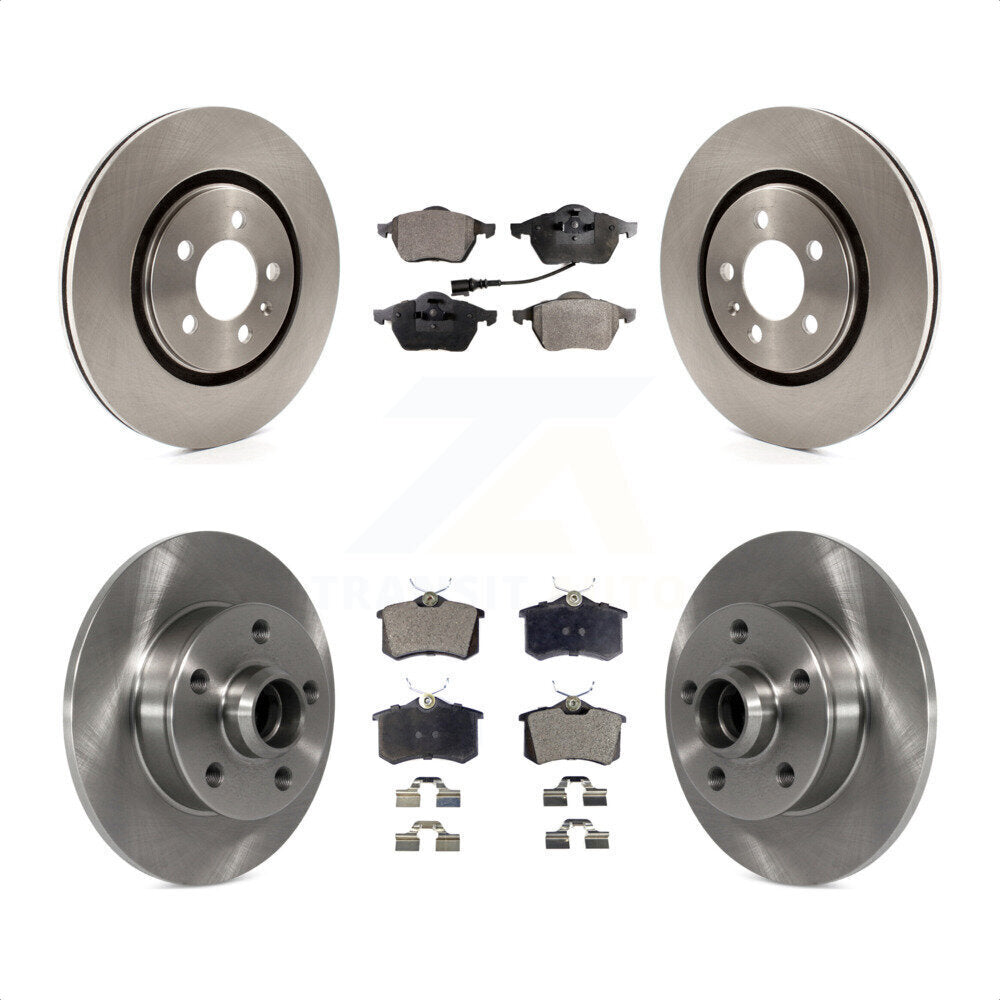 [Avant + Arrière] Kit de Disque et plaquette (semi-métallique) de frein pour 1996 Volkswagen Passat 2.8L K8F-103128 par Transit Auto