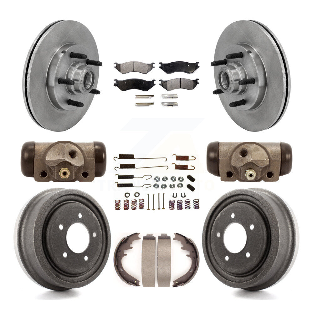 [Avant + Arrière] Kit de Disque et plaquette (semi-métallique) de frein pour 1999-2001 Ford F-150 RWD avec 5 Lug Wheels K8F-103129