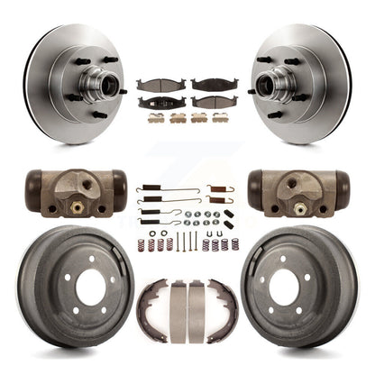 [Avant + Arrière] Kit de Disque et plaquette (semi-métallique) de frein pour Ford E-150 Econoline Club Wagon K8F-103132