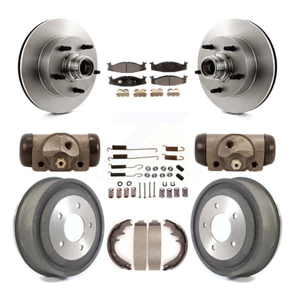 [Avant + Arrière] Kit de Disque et plaquette (semi-métallique) de frein pour Ford E-150 Econoline Club Wagon K8F-103133