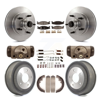 [Avant + Arrière] Kit de Disque et plaquette (semi-métallique) de frein pour 2000-2001 Ford E-150 Econoline 2-Wheel ABS K8F-103135
