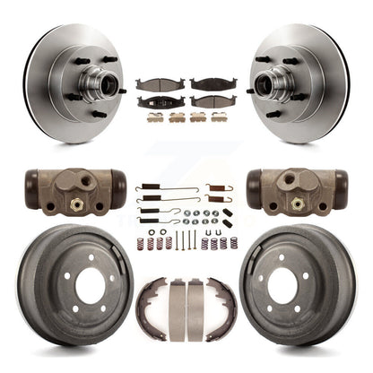 [Avant + Arrière] Kit de Disque et plaquette (semi-métallique) de frein pour 1997 Ford E-150 Econoline Club Wagon 15/16" Bore K8F-103136