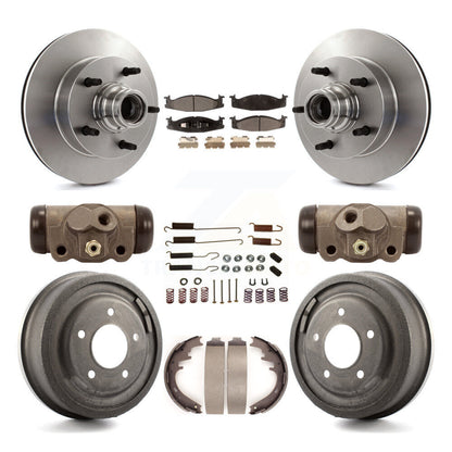 [Avant + Arrière] Kit de Disque et plaquette (semi-métallique) de frein pour 1997 Ford E-150 Econoline 2-Wheel ABS 15 16" Bore K8F-103137
