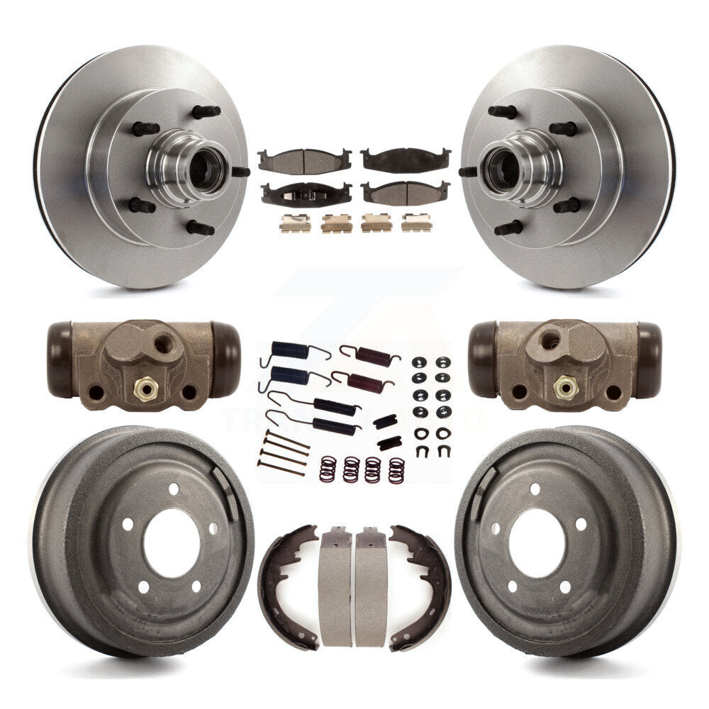 [Avant + Arrière] Kit de Disque et plaquette (semi-métallique) de frein pour Ford F-150 E-150 Econoline 15/16" Bore K8F-103138