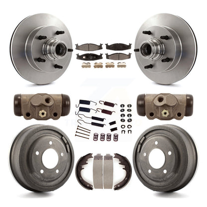 [Avant + Arrière] Kit de Disque et plaquette (semi-métallique) de frein pour Ford F-150 E-150 Econoline 15/16" Bore K8F-103138
