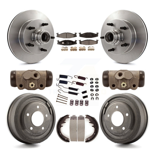 [Avant + Arrière] Kit de Disque et plaquette (semi-métallique) de frein pour Ford F-150 E-150 Econoline 15/16" Bore K8F-103138