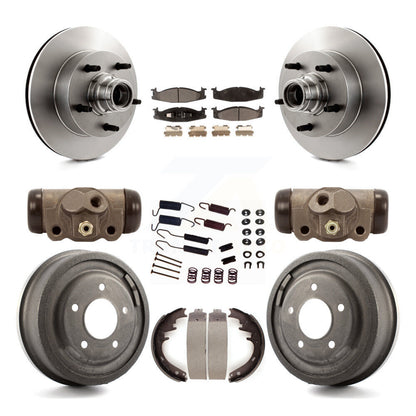 [Avant + Arrière] Kit de Disque et plaquette (semi-métallique) de frein pour Ford E-150 Econoline Club Wagon 15/16" Bore K8F-103139