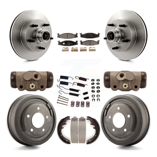 [Avant + Arrière] Kit de Disque et plaquette (semi-métallique) de frein pour Ford E-150 Econoline Club Wagon 15/16" Bore K8F-103139