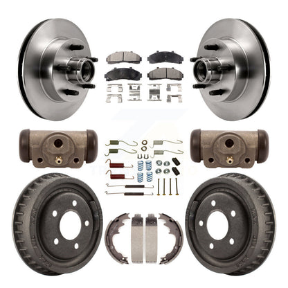 [Avant + Arrière] Kit de Disque et plaquette (semi-métallique) de frein pour 2001 Ford Ranger RWD avec 2-Wheel ABS Coil front springs avec 9" Diameter K8F-103149