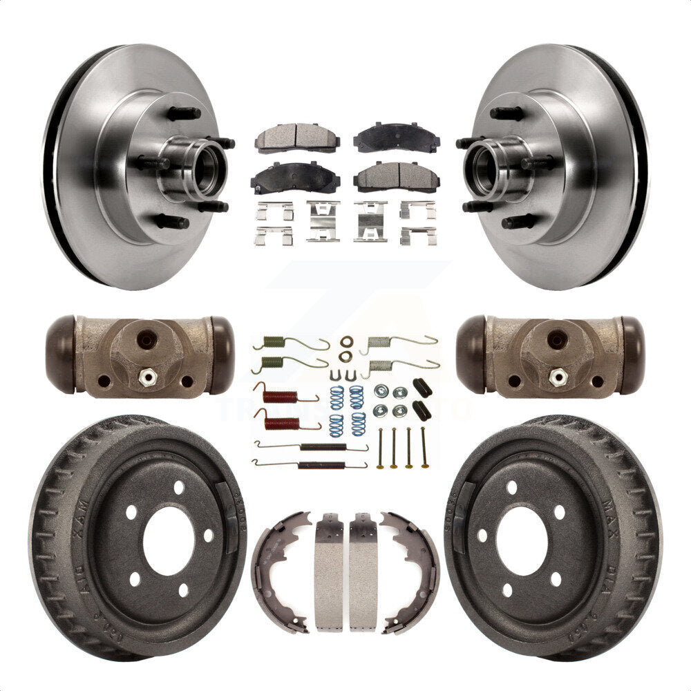 [Avant + Arrière] Kit de Disque et plaquette (semi-métallique) de frein pour Ford Ranger Mazda B2500 B3000 B4000 avec 9" Diameter K8F-103151 par Transit Auto