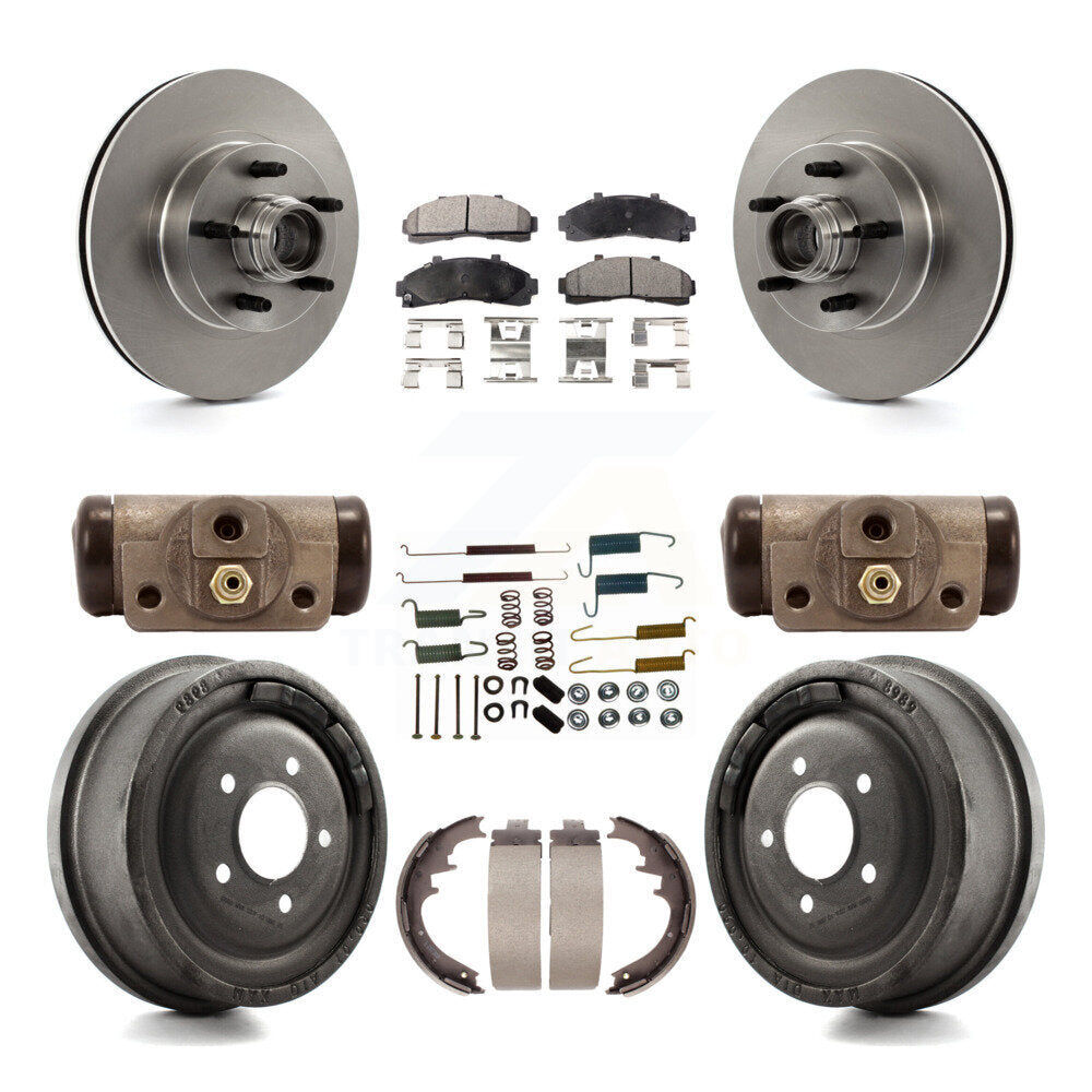 [Avant + Arrière] Kit de Disque et plaquette (semi-métallique) de frein pour Ford Ranger avec 10" Diameter K8F-103152