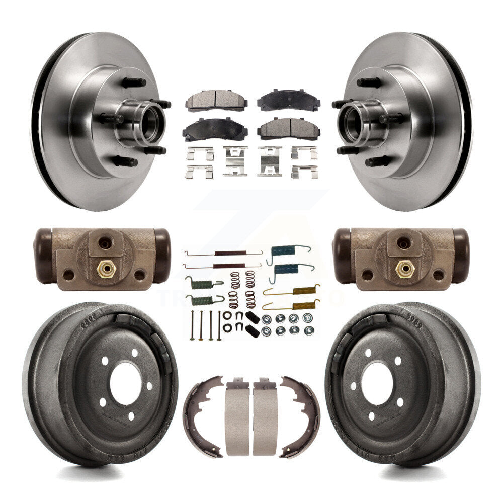 [Avant + Arrière] Kit de Disque et plaquette (semi-métallique) de frein pour Ford Ranger Mazda B2500 B3000 B4000 avec 10" Diameter K8F-103153