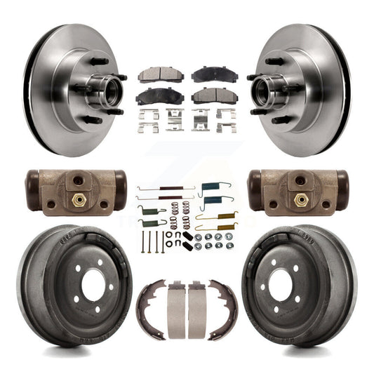 [Avant + Arrière] Kit de Disque et plaquette (semi-métallique) de frein pour Ford Ranger Mazda B2500 B3000 B4000 avec 10" Diameter K8F-103153