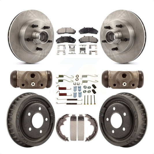 [Avant + Arrière] Kit de Disque et plaquette (semi-métallique) de frein pour 1998-1999 Mazda B4000 RWD avec 4-Wheel ABS avec 9" Diameter K8F-103154 par Transit Auto