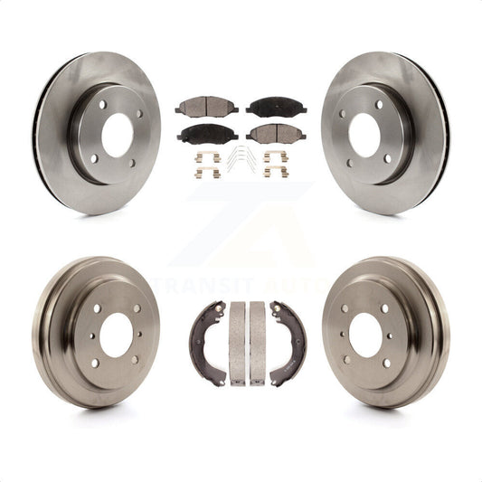 [Avant + Arrière] Kit de Disque et plaquette (semi-métallique) de frein pour 2009-2011 Nissan Versa 1.6L K8F-103157 par Transit Auto