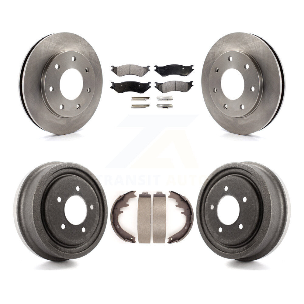 [Avant + Arrière] Kit de Disque et plaquette (semi-métallique) de frein pour 1999 Ford F-150 4WD avec 7 Lug Wheels K8F-103160