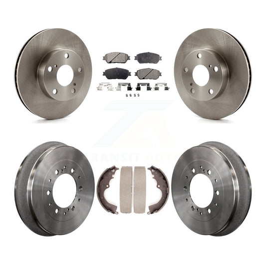[Avant + Arrière] Kit de Disque et plaquette (semi-métallique) de frein pour 2015 Toyota Tacoma 4WD avec 5 Lug Wheels K8F-103169