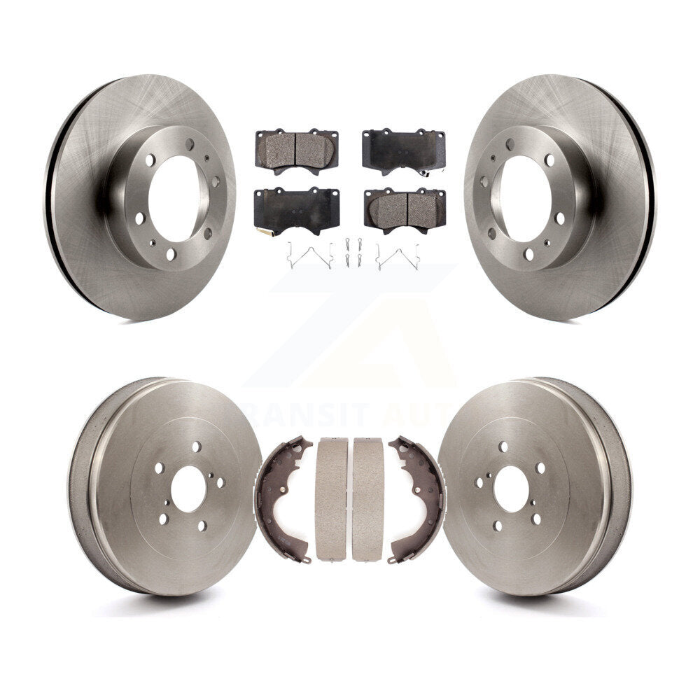 [Avant + Arrière] Kit de Disque et plaquette (semi-métallique) de frein pour 2015 Toyota Tacoma RWD avec 6 Lug Wheels K8F-103170