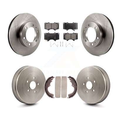[Avant + Arrière] Kit de Disque et plaquette (semi-métallique) de frein pour 2015 Toyota Tacoma RWD avec 6 Lug Wheels K8F-103170