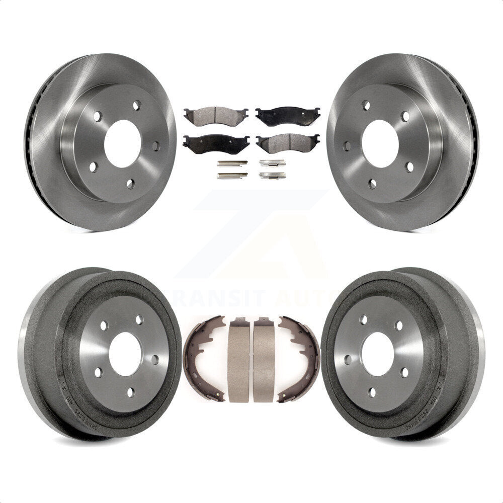 [Avant + Arrière] Kit de Disque et plaquette (semi-métallique) de frein pour 2000-2001 Dodge Ram 1500 RWD K8F-103173 par Transit Auto