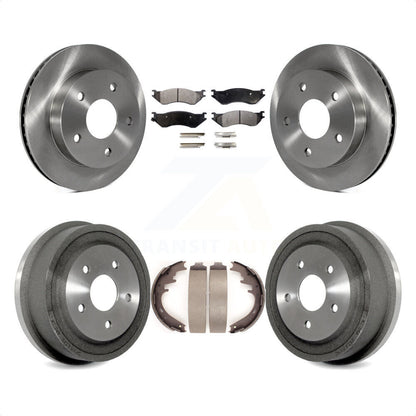 [Avant + Arrière] Kit de Disque et plaquette (semi-métallique) de frein pour 2000-2001 Dodge Ram 1500 RWD K8F-103173 par Transit Auto