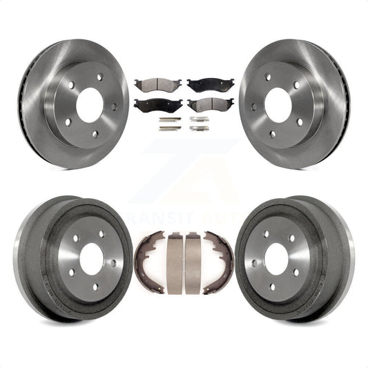 [Avant + Arrière] Kit de Disque et plaquette (semi-métallique) de frein pour 2000-2001 Dodge Ram 1500 RWD K8F-103173 par Transit Auto