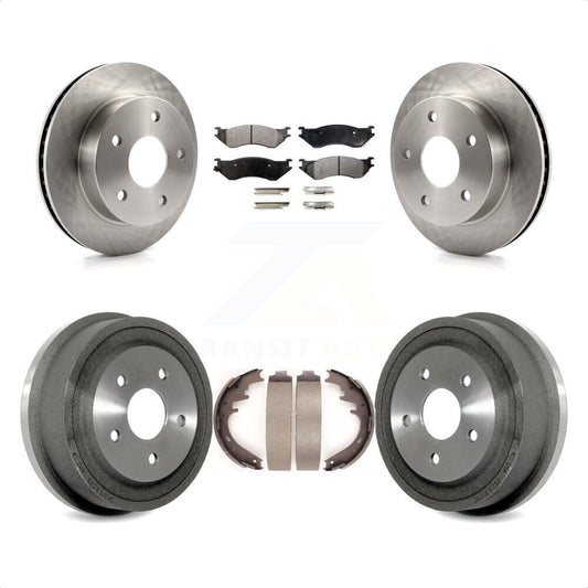 [Avant + Arrière] Kit de Disque et plaquette (semi-métallique) de frein pour 2000-2001 Dodge Ram 1500 4WD K8F-103174 par Transit Auto