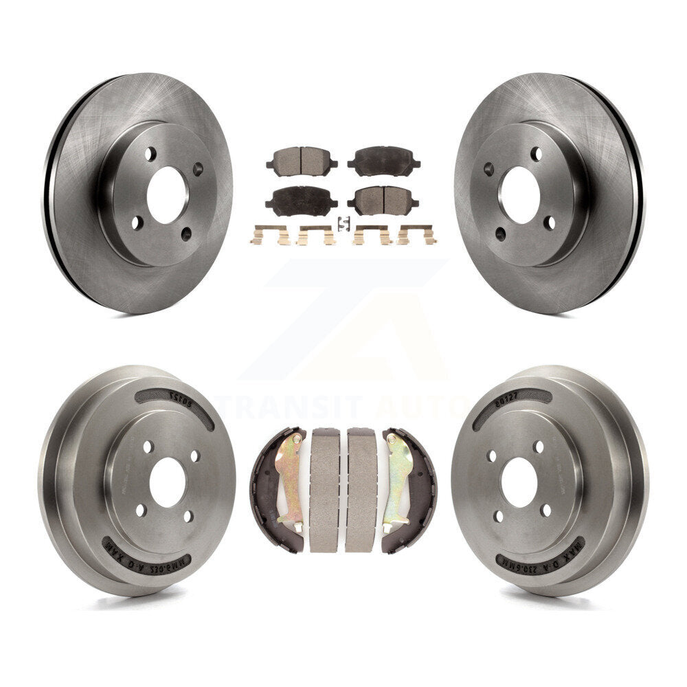 [Avant + Arrière] Kit de Disque et plaquette (semi-métallique) de frein pour Chevrolet Cobalt Pontiac G5 avec 4 Lug Wheels K8F-103177