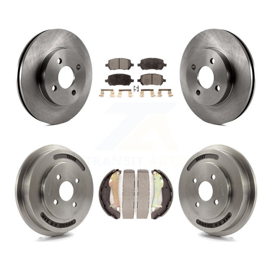 [Avant + Arrière] Kit de Disque et plaquette (semi-métallique) de frein pour Chevrolet Cobalt Pontiac G5 avec 4 Lug Wheels K8F-103177
