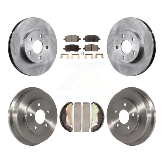 [Avant + Arrière] Kit de Disque et plaquette (semi-métallique) de frein pour Chevrolet Cobalt Pontiac G5 avec 5 Lug Wheels K8F-103178