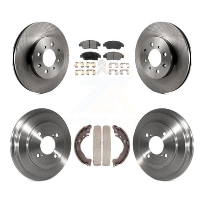 [Avant + Arrière] Kit de Disque et plaquette (semi-métallique) de frein pour 2013 Honda Fit DX K8F-103184